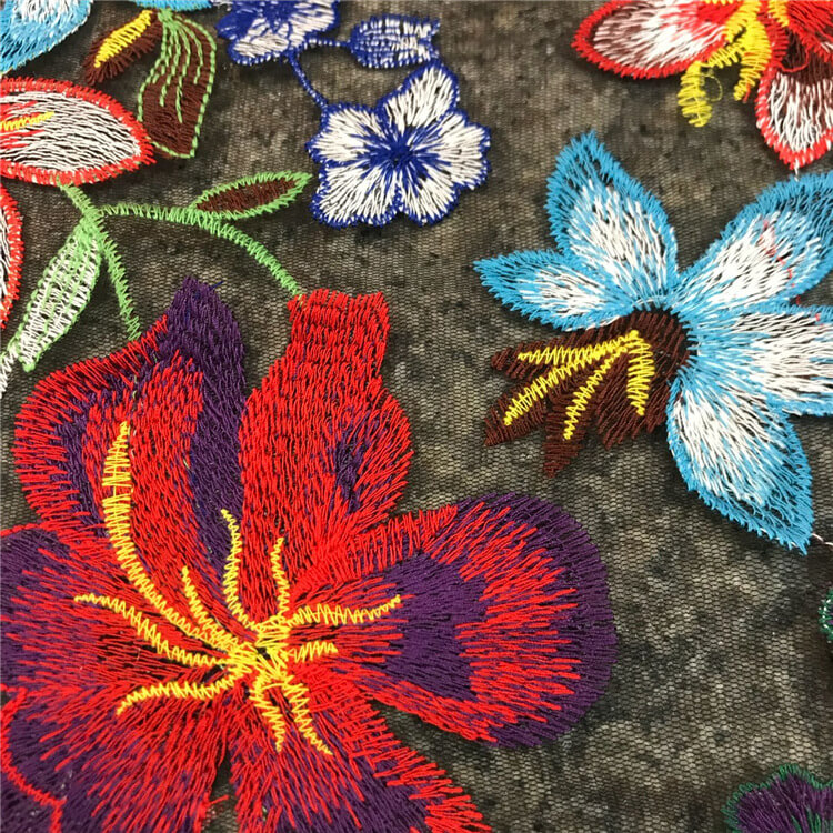 Embroidered Fabric Dress Water Soluble Polyester for Women's Wear Whol 5